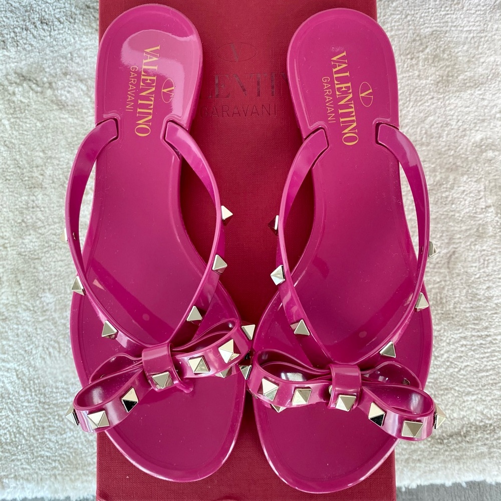 Valentino Rockstud Jelly Bow sandal